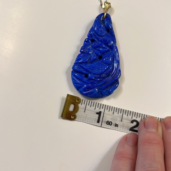 14 karat gold and lapis pendant - Picture 13 of 13